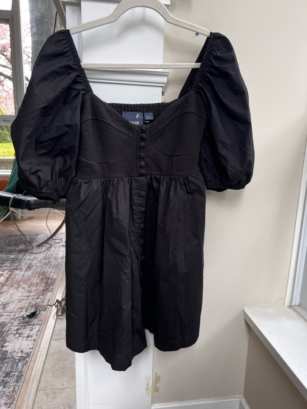Maeve puff sleeve smocked mini dress - Picture 4 of 8